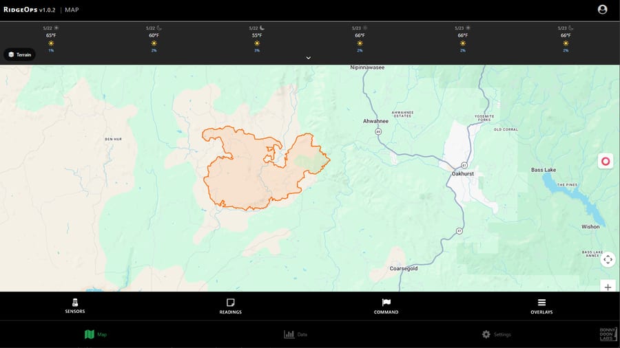 WFIGS active fire perimeters overlay